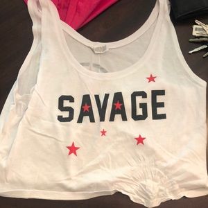 Savage barbell white star crop